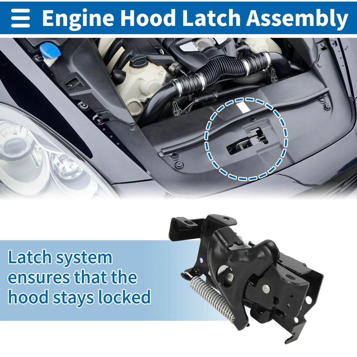 Hood Latch Assembly for BMW X1 (2013–2023) No. 51237431370