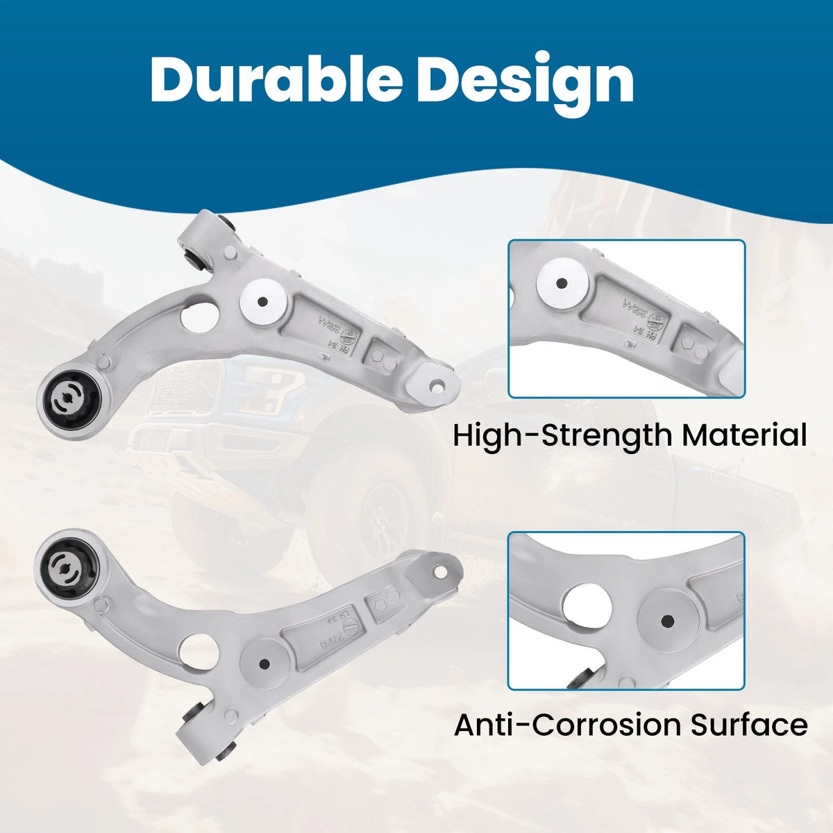 Set of 2 Front Lower Control Arms for Jeep Cherokee (2014–2018) J0PQK6