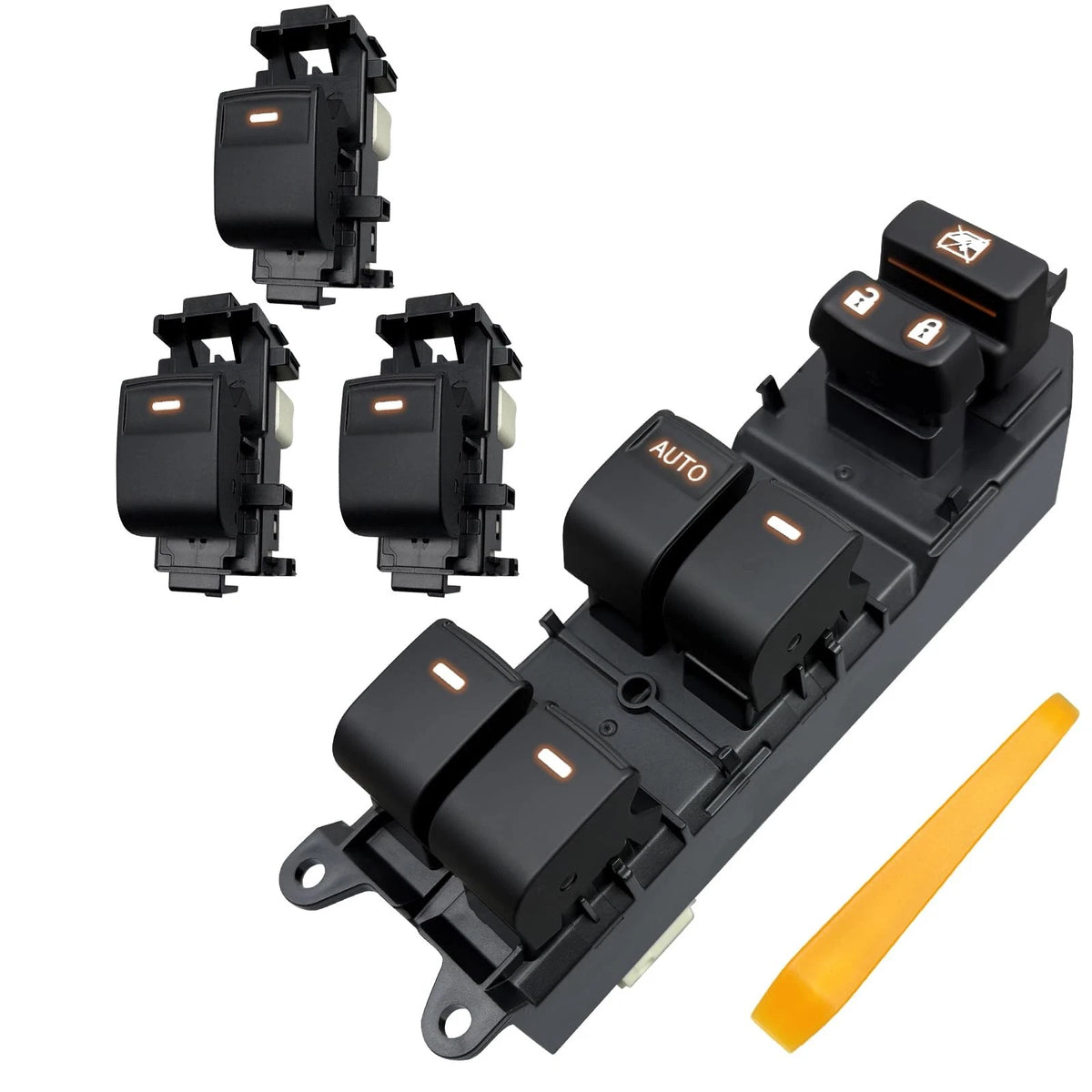 4Door Orange Backlit Window Switch Kit for Toyota RAV4 (2007–2012)
