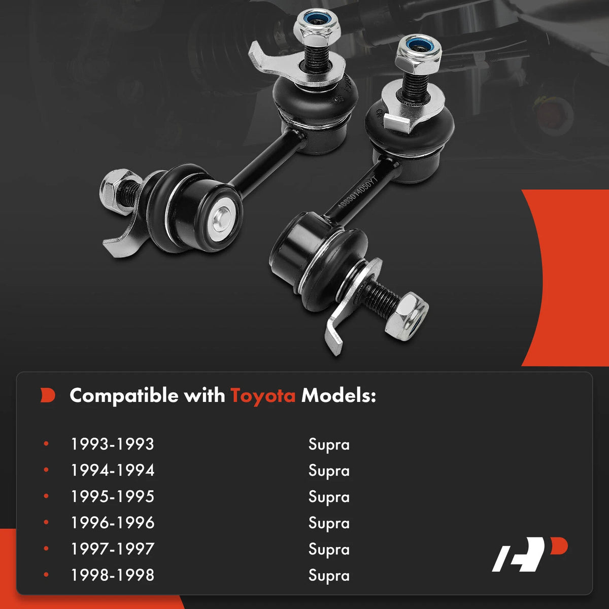 2X Rear Side Stabilizer Bar Link for Toyota Supra (1993–1998) X50SL0609, 1017086, 4884014030, SL74131PR, SL74132PR