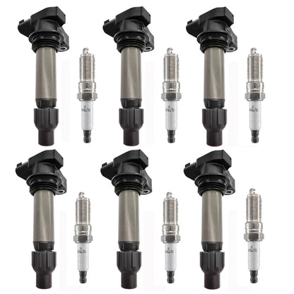6X Ignition Coil + 6X Spark Plug for Cadillac SRX (2007–2016) UF569