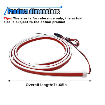Dynamic LED Car Hood Light Strip for Vehicles (71" Waterproof)