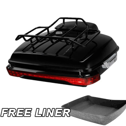 Chopped Trunk Pad Luggage Rack Light for Harley Touring Road Glide (2014–2025)
