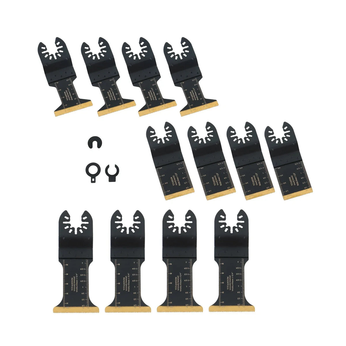 Set of 12 Oscillating Saw Blades for Metal Wood