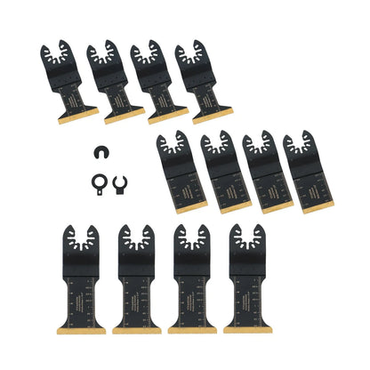 Set of 12 Oscillating Saw Blades for Metal Wood