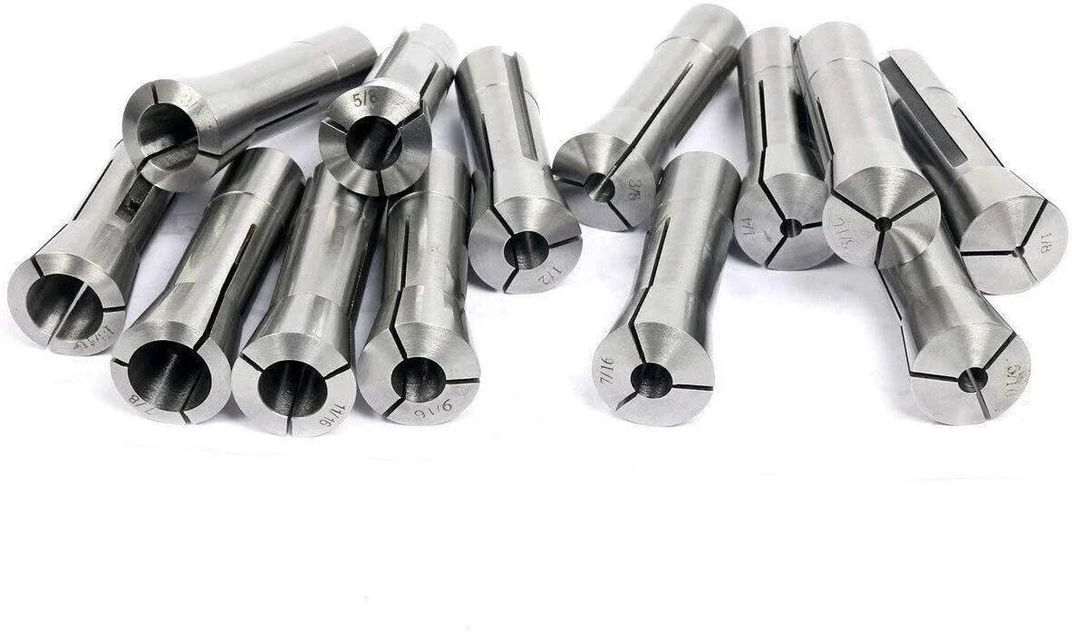 13pcs R8 Round Collet Drawbar Thread 7/16"-20" for CNC Machines