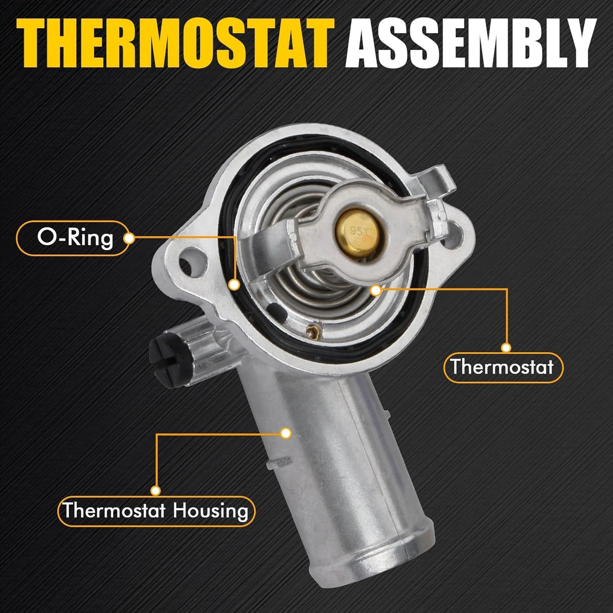 Aluminum Coolant Thermostat Housing Assembly for Dodge Durango (2011–2015) 001-504ALU-D