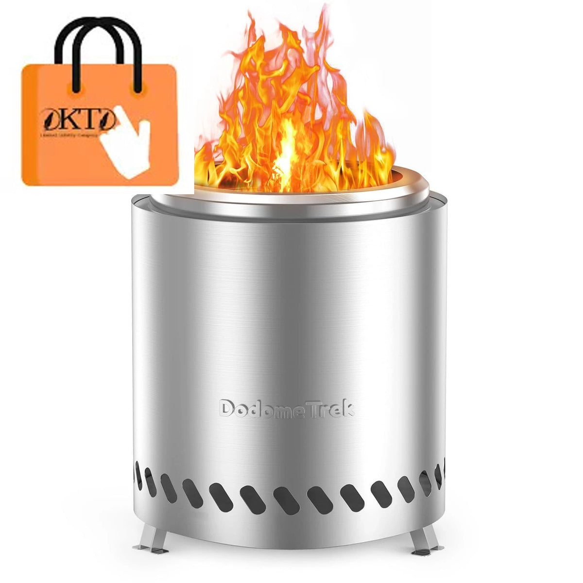 Portable Mini Fire Pit for Outdoor Use (5.5 Inch) - Silver