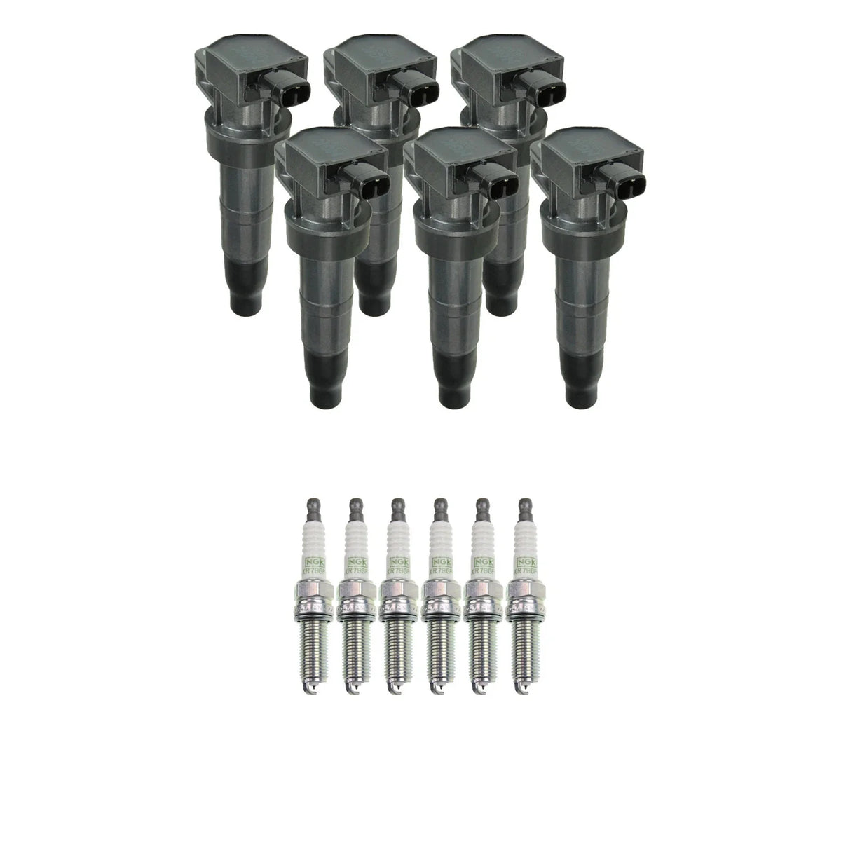 Set of 6 NGK Ignition Coils & Platinum Spark Plugs for Sorento Santa Fe (V6)