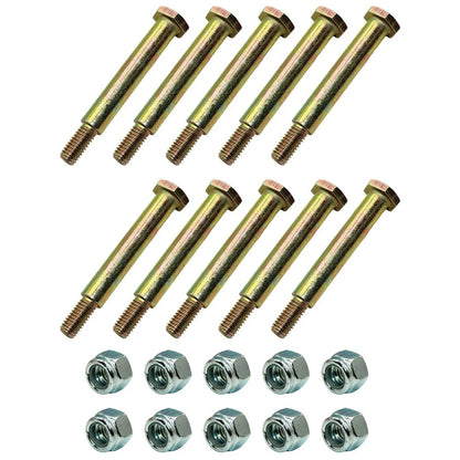 10X Wheel Bolt and Lock Nut Kits for AYP