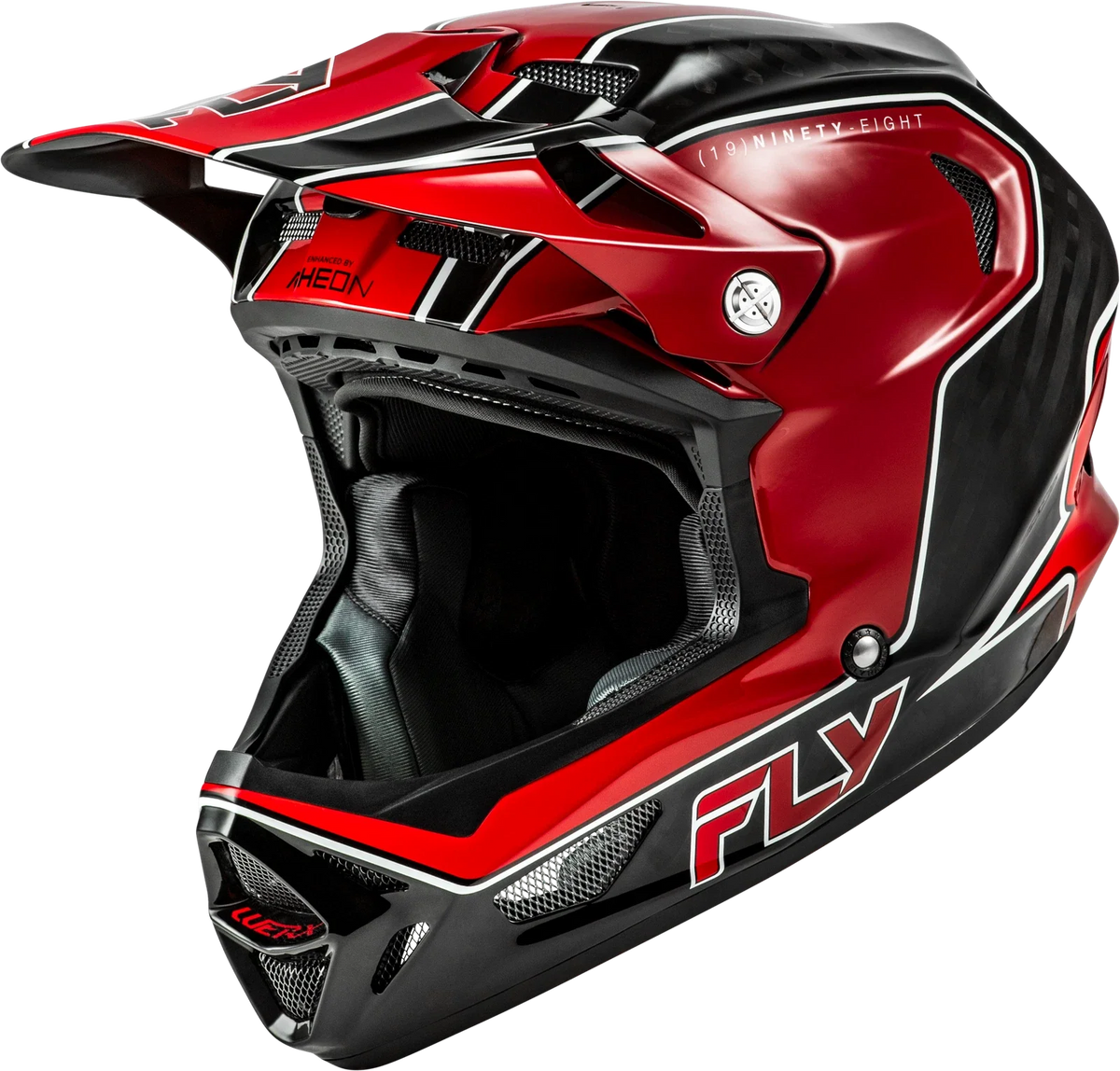 Fly Racing Werx R Flow Carbon Helmet Small Black Red for Bicycle (N/A)