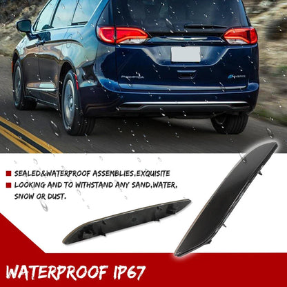 Set of 2 Smoke Rear Bumper Reflectors for Chrysler Pacifica & Voyager