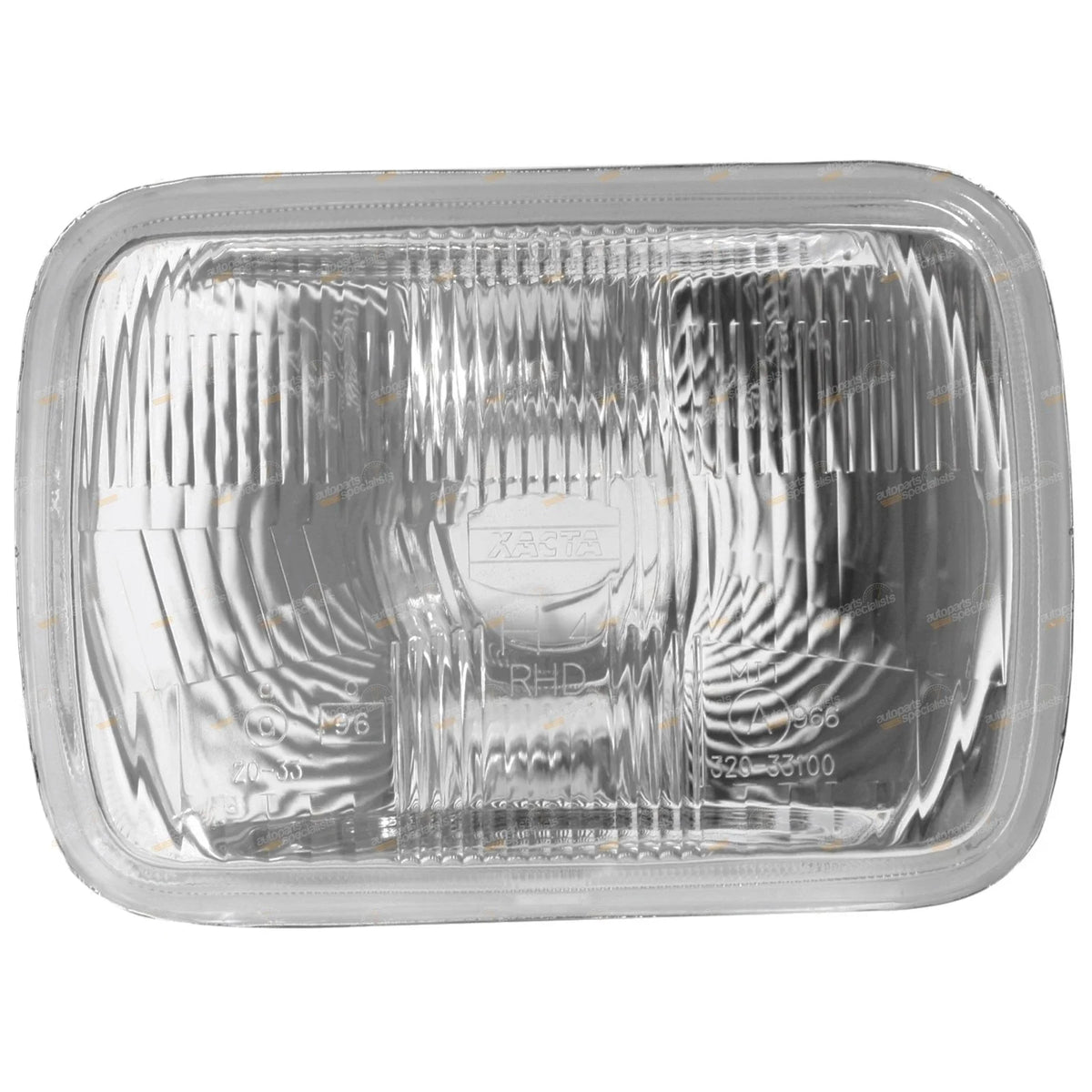 2x LH+RH Headlights with Globe for Nissan Navara/Holden Rodeo (1981 - 1997)