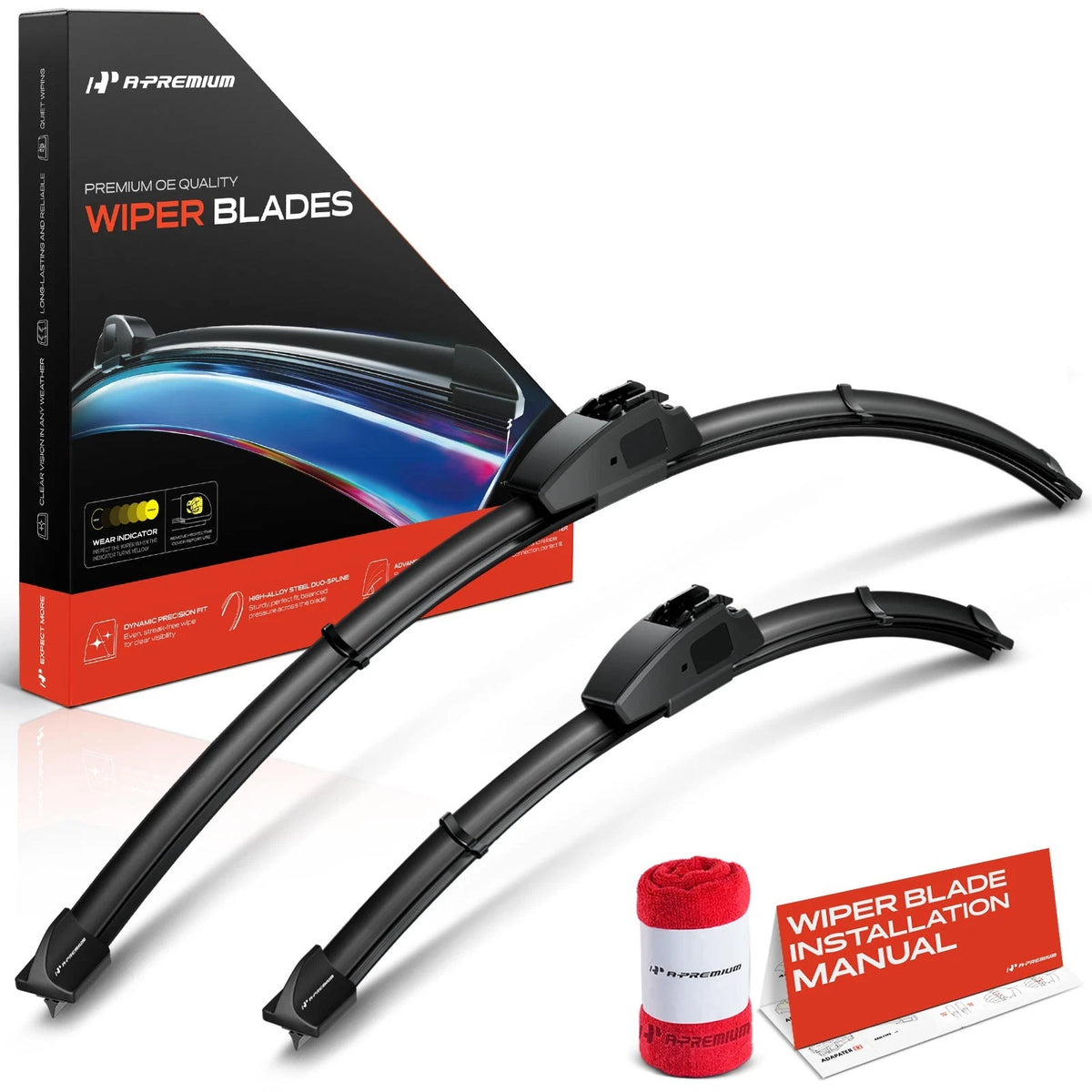 2X Front 26" & 17" Windshield Wiper Blades for Mazda 3