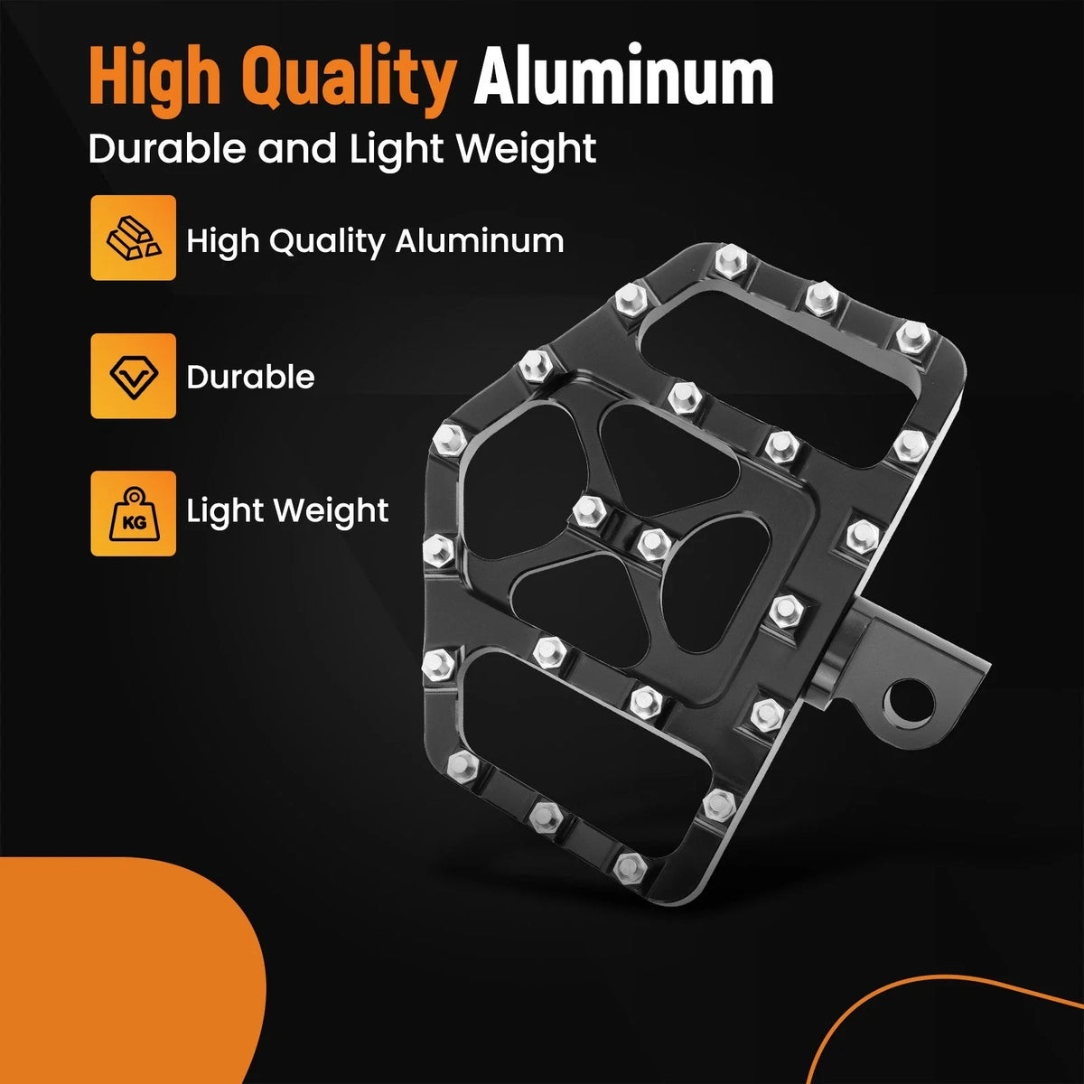 MX Style Wide Fat Foot Pegs for Harley Dyna Touring (Aluminum)