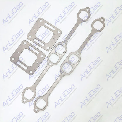 Set of 2 Manifold & Riser Elbow Gaskets for Mercruiser 5.7L 350 (27-33395, 27-863724)