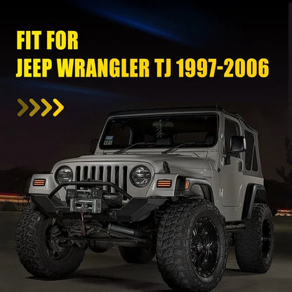 Smoke Dynamic Amber Fender Side Marker Light for Jeep Wrangler TJ (1997–2006)