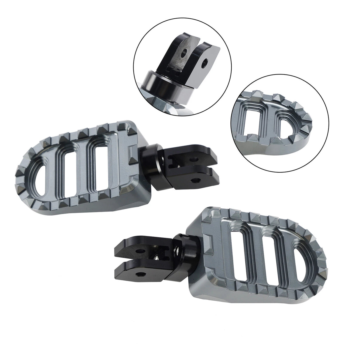 Front Footrests Foot Pegs for Moto Guzzi Stelvio/V100 Mandello/V7 850 (FP-359-Gray)