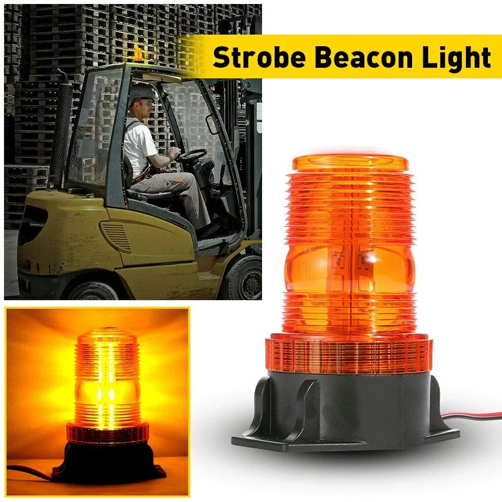 30-LED Yellow Amber LED Strobe Beacon Light for Forklift/Car/Truck