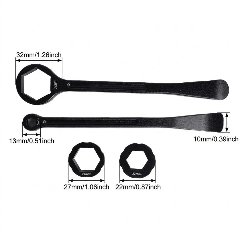 3-Piece Tire Repair Lever Tool Set for Motorcycle (32mm, 2722mm, 1310mm)