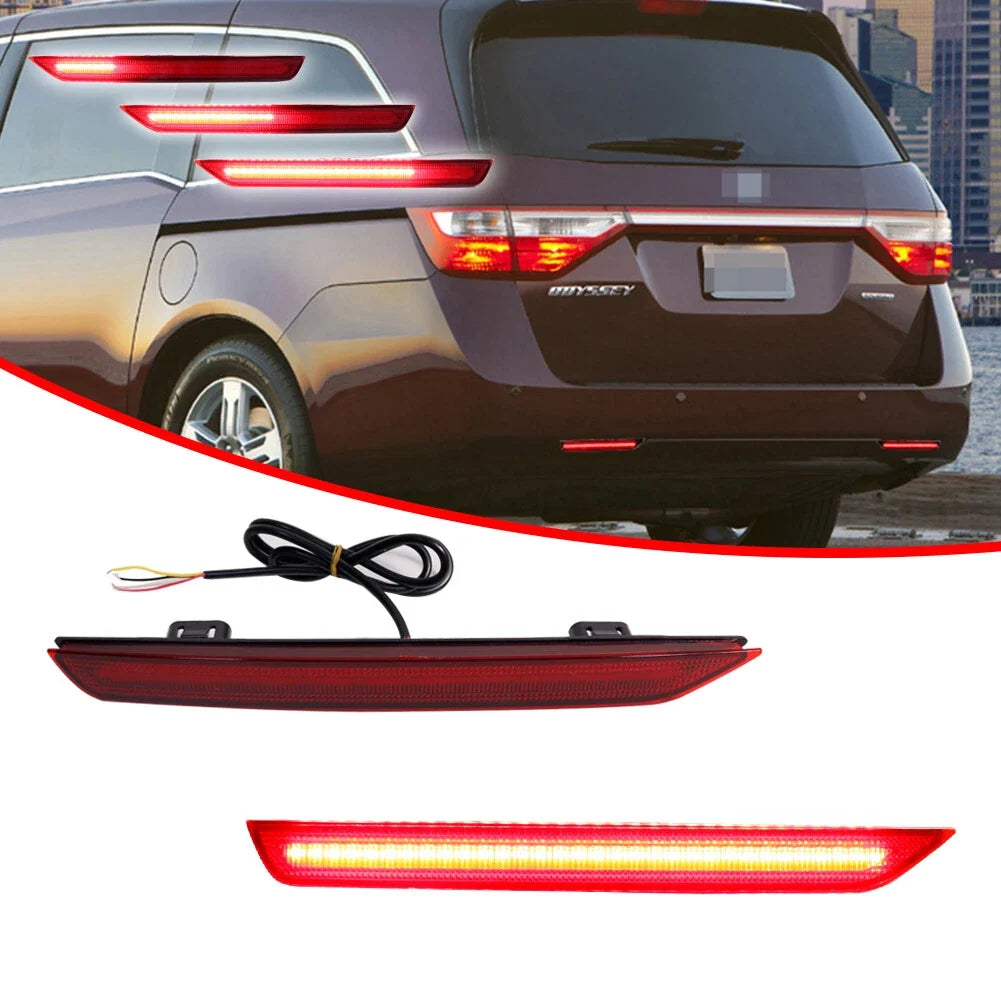 Red Lens Tail Brake Fog Lights for Honda Odyssey (2011–2017)