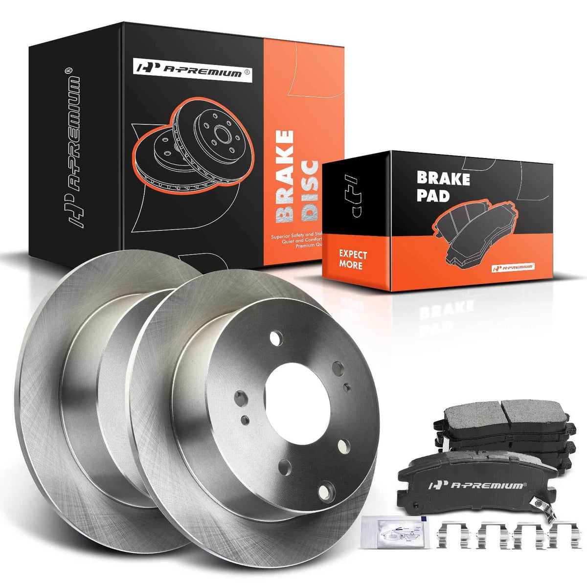 Set of 2 Rear Disc Brake Rotors & Pads for Mitsubishi Eclipse (2006–2012) 4615A056, MR955697, R-31360, P-383