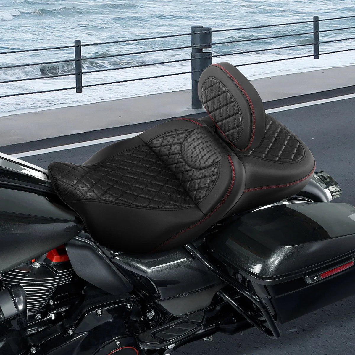 Driver Passenger Seat Backrest for Harley Electra Tri Glide (2009–2023)