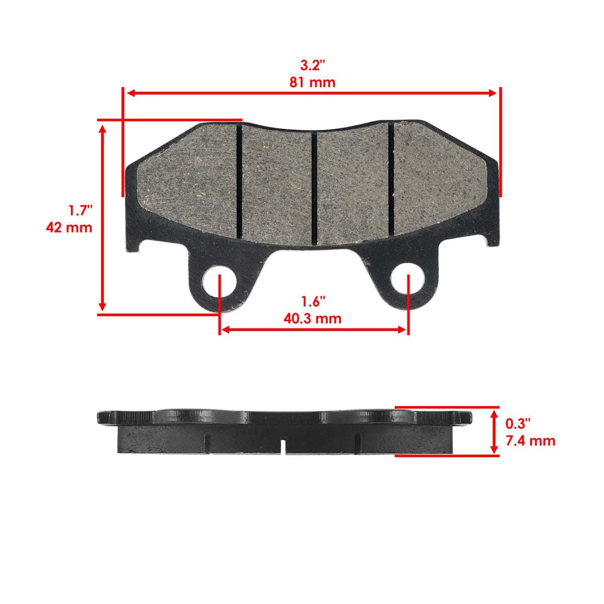 Rear Brake Pads for Yamaha YFZ450 SE (2006–2008) HU6354MP140LR