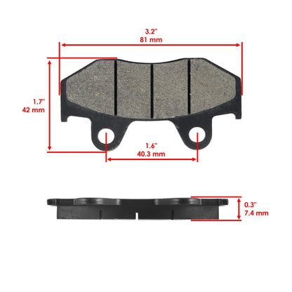 Rear Brake Pads for Yamaha YFZ450 SE (2006–2008) HU6354MP140LR