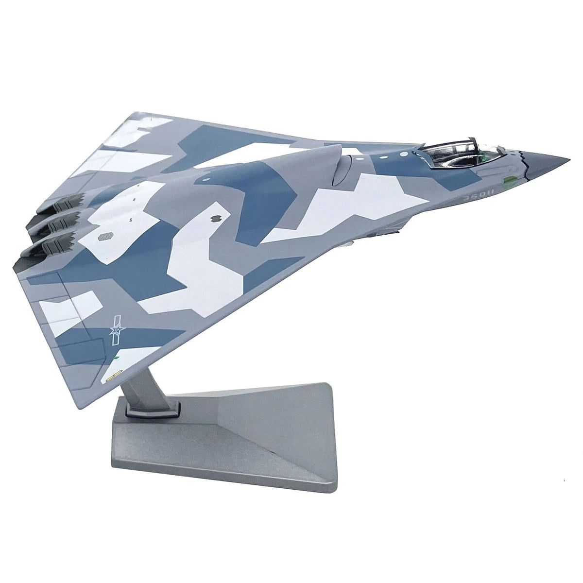 1/144 China Air Force J-36 Fighter Jet Model with Stand