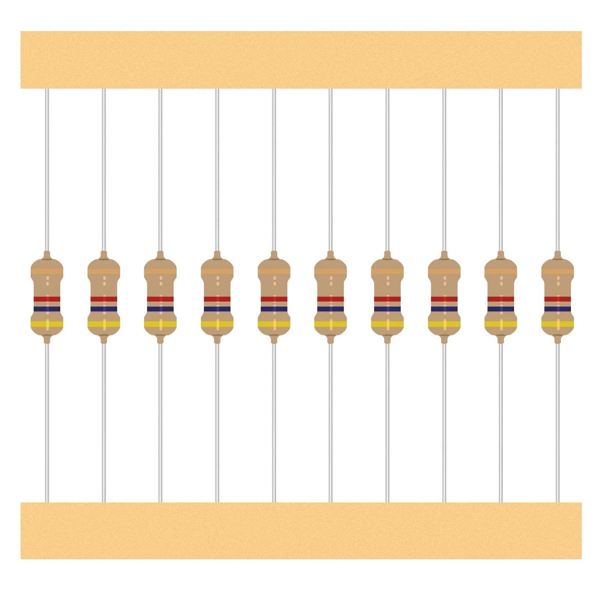 Resistor Kit 25 Values 1/4W (1 Ohm to 1M, 5%)