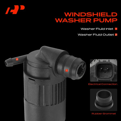 Windshield Washer Pump for Ford F-150, Fusion (BA53-17664-AA, BA5317664AA)
