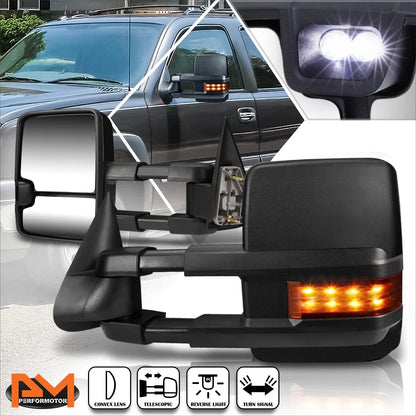 Set of 2 Extendable Towing Mirrors with LED Signal for Silverado/Sierra (1999–2006)