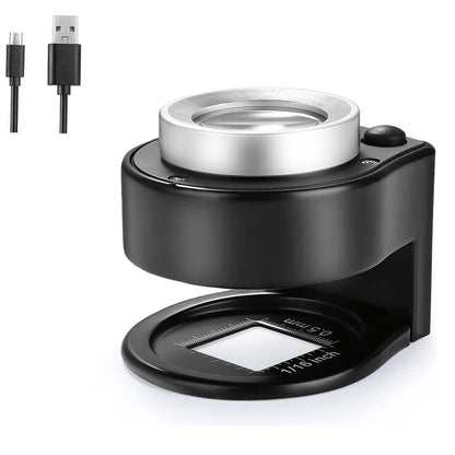 30X Loupe Magnifier with 6 Lights for Coins and Small Objects