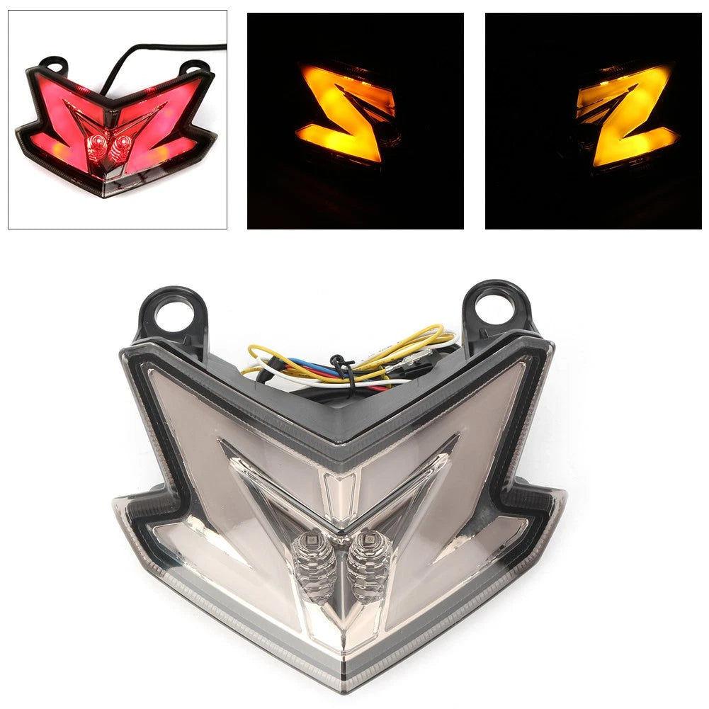 LED Integrated Tail Turn Signals for Kawasaki ZX-6R Z125 Z800 (2013–2018)