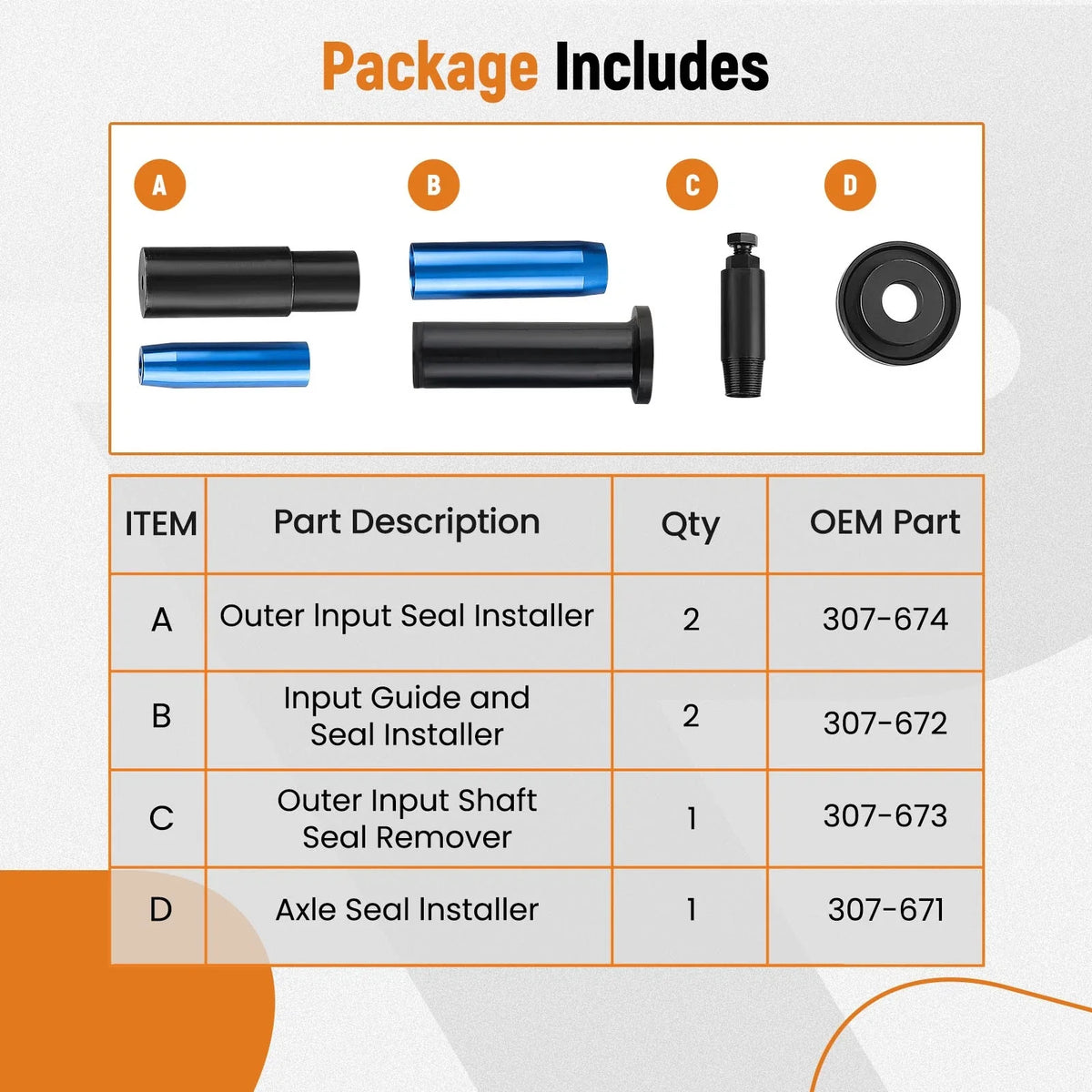Dual Clutch Transmission Oil Seal Removal Tool for Ford Focus (2012–2018)