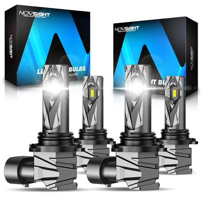 2X NOVSIGHT 9005 9006 LED Headlight Bulbs Kit 6500K 16000LM for