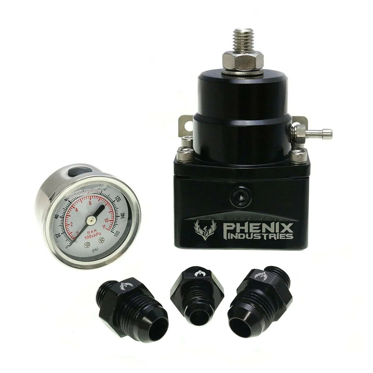 Adjustable EFI Fuel Pressure Regulator + Gauge for Phenix F50106-3