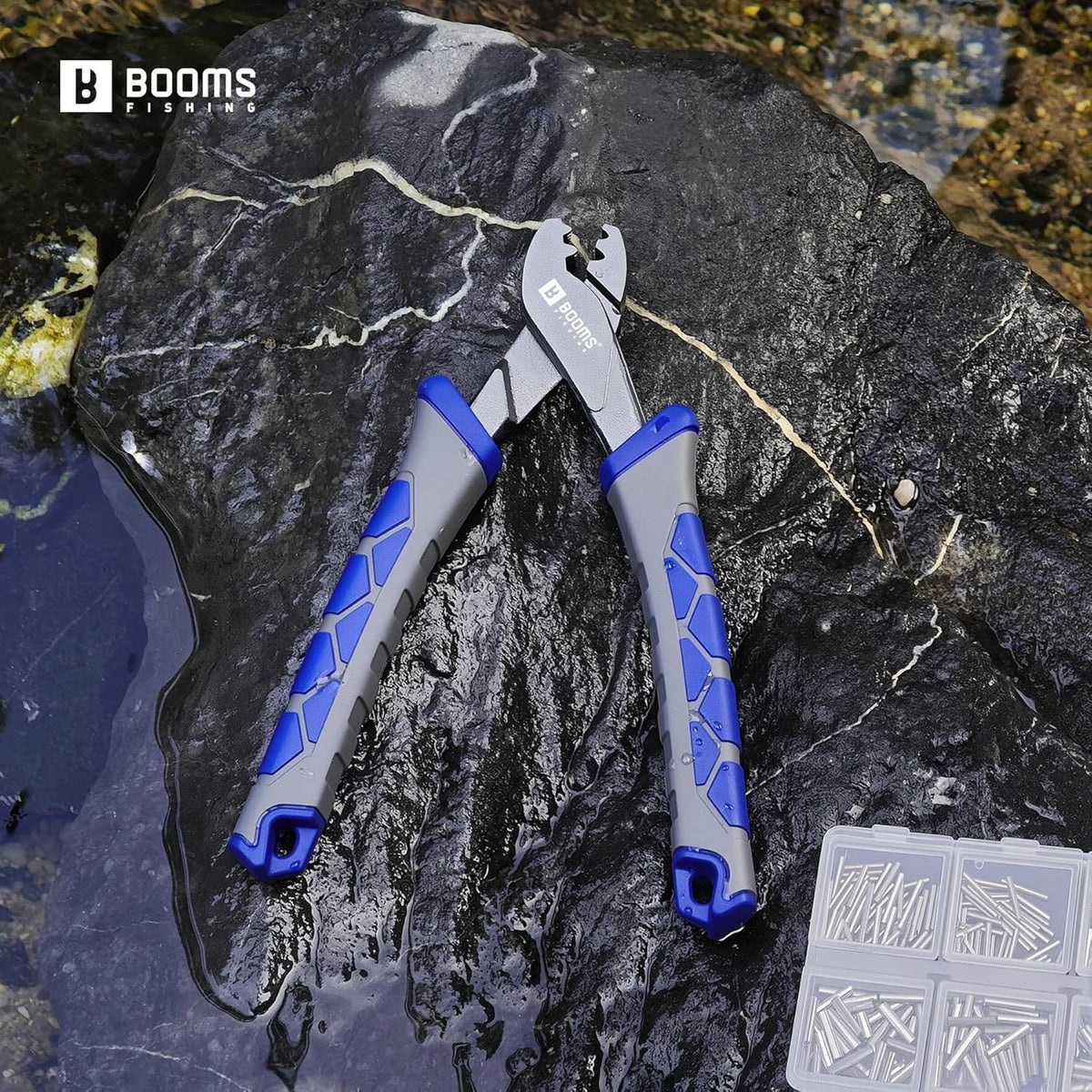 6.5in Crimping Tool Set with 300 Sleeves & Lanyard for Fishing Adventures