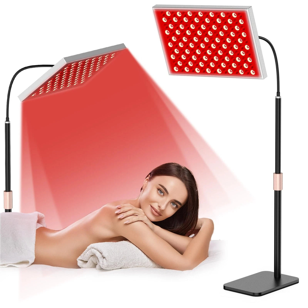 6X Red Light Therapy Panel Lamp with Stand for Body Face