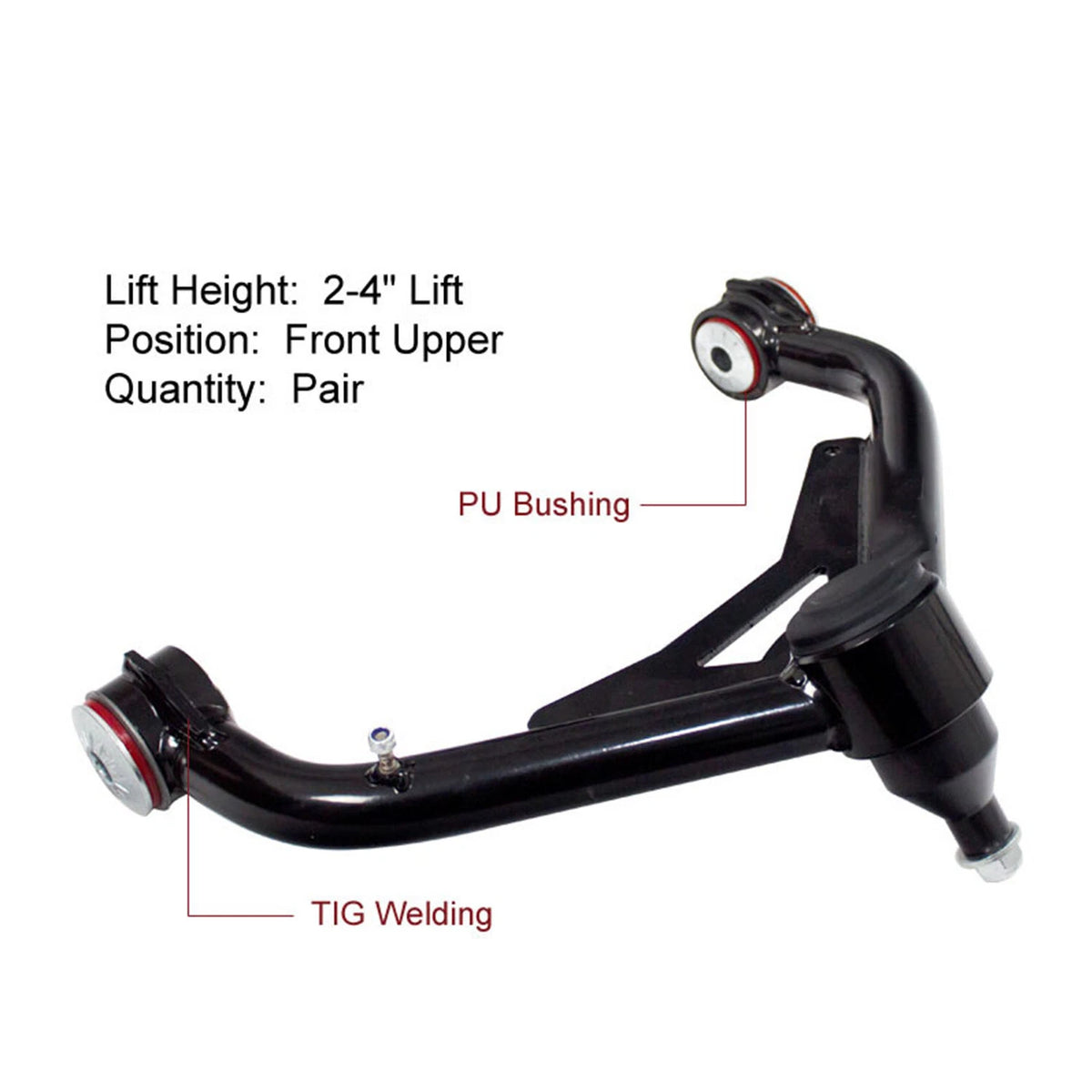 Upper Control Arm 2-4" Lift for Chevy Silverado GMC Sierra 2500 3500HD (2001–2010) LT101022