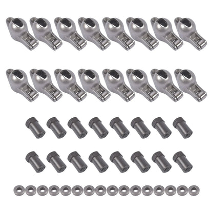 16Pcs Rocker Arms Set for Small Block Chevy SBC (262–400) Roller Tip