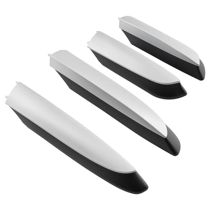 Set of 4 Roof Rack Rail Caps for Toyota RAV4 (2013–2018) Black Silver ABS