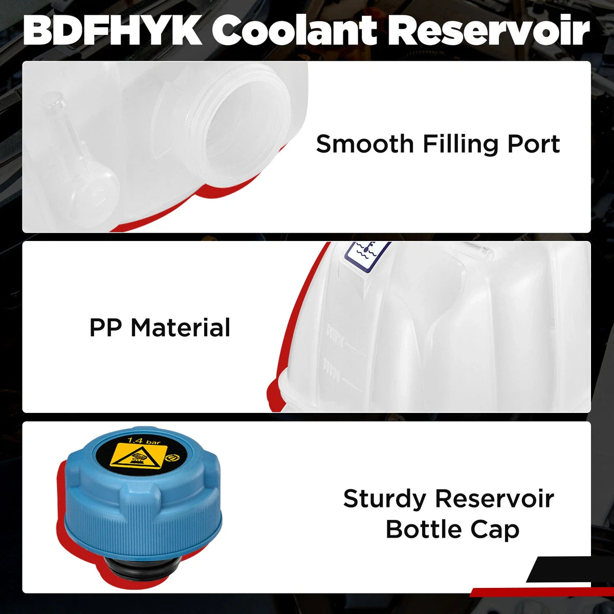 Coolant Recovery Reservoir for ProMaster 1500 2500 3500 (2014–2021) 603-832 52014880AA