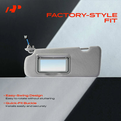Right Side Sun Visor for Honda Civic (2012–2015) 83230TR0A01ZB, 83230TR0A02ZB