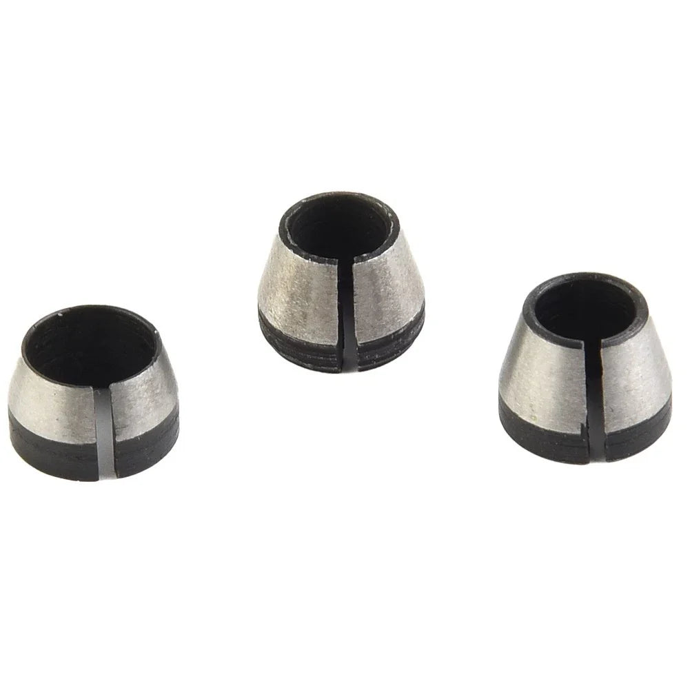 3X Collet Chuck Set for Electric Router (6mm, 6.35mm, 8mm)