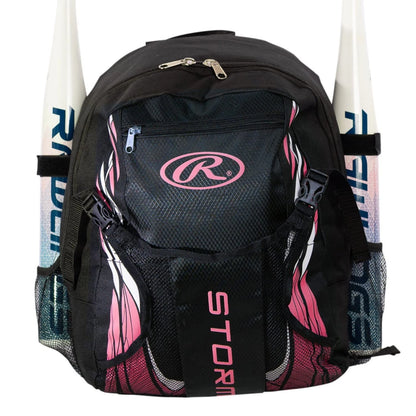 STORM Backpack Equipment Bag for Girls Standard (Black and Pink)