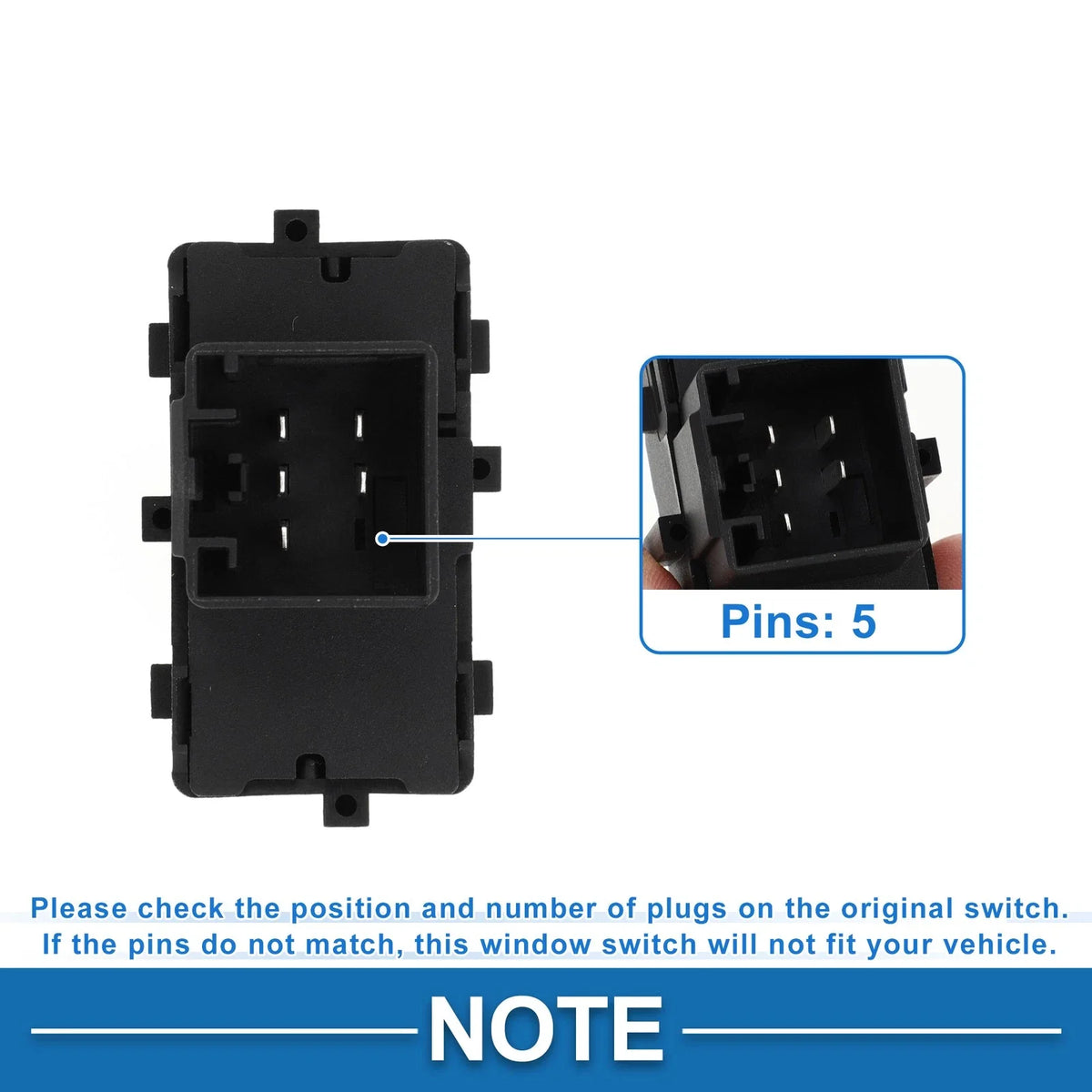 Front Side Power Window Switch for Ford Edge Escape Focus (2007–2012) No. 8L8Z14529AB