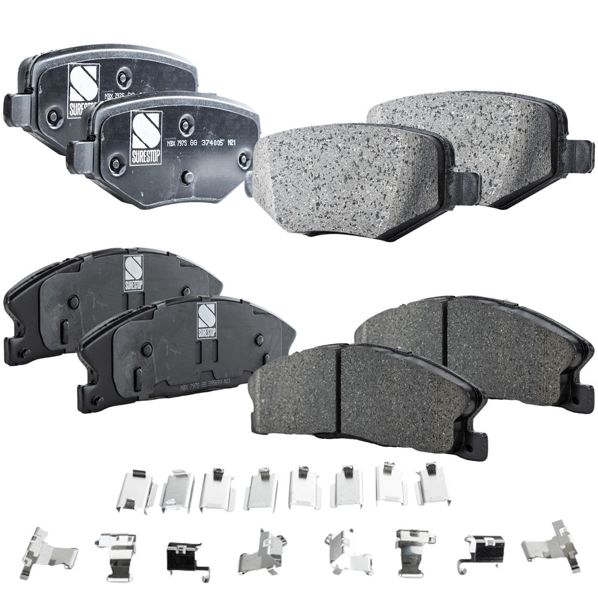 Set of 4 Brake Pads for Ford Police Interceptor Utility Explorer MKT MKS
