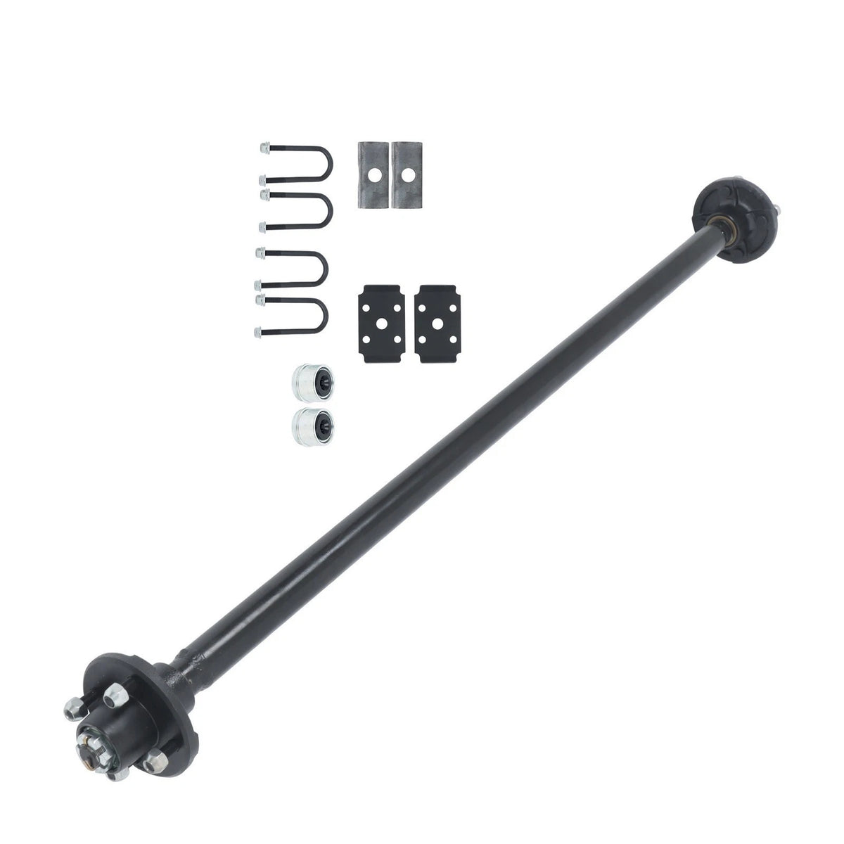 Set of 4 Idler Trailer Boat Axles 2000 lbs 4 on 4" with U-Bolt Kit (14872060)